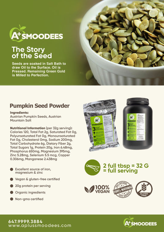 Pumpkin Seed Powder 150g Power Pack - A+ Smoodees